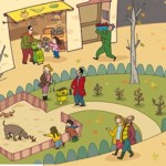 street, TEXTBOOK, city, town, and people