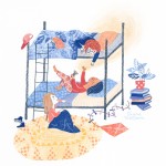 bunk bed, night, bed, light, flashlight, Adventure, Sleepover, pajamas, Frienship, and Friends