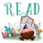 child reading, empowerment, cute kids, and cat illustration