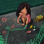 childhood, summer, summer activities, chalk, chalk drawing, and Children playing