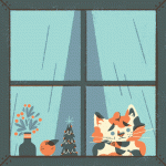   snow,  Winter, Christmas, and Cat/kitty