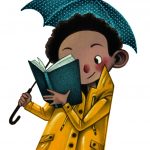 rainy day, child reading, books, and Books and Reading
