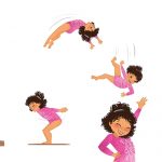 Gymanastics, Latina, Action, latina girl, diveristy, Children Picture Book, Gymnastics, and Latin America
