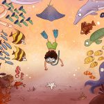 under the sea, underwater, starfish, and sea creature