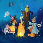 little witch and Halloween