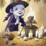 little witch, Animals: cats, Magic, and Children's fantasy