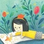 asian girl, Imaginative Journey, Drawing, dreamy, and   flowers