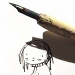   pen and ink, Character Sketch, sketch, and shadow
