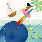narwhal, sea, and girl