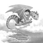 dragon, flying, and children fantasy