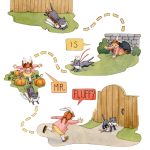 Cats, Map, chase, and pumpkin patch