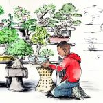 bonsai, children's gardening, and childrens books