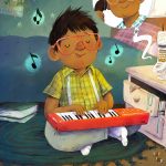 classical music, piano, piano practice, dad, and phone