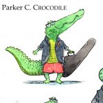 Jazz music,  character development, Children Picture Book, and Crocodiles