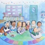 pajama, classroom, and interior
