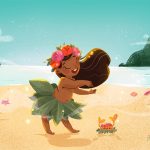 beach, girl dancing, children's Hawaii, and summer