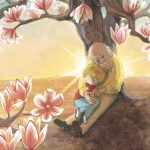grandparent and boy sleeping