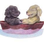 children's book illustration, Dogs, Dancing dogs, birthday card, and Picture Book Illustrations