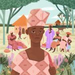 Portrait,  woman, and african