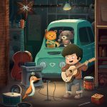 art cars, garage, Band,   cute pets, Musician, guitar, and #bird