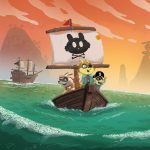 raccoon, Pirate, Female Pirate, Pirate Girls, #Friendship, Boat, island, and Ocean